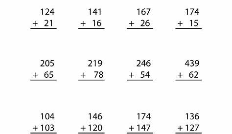 Third Grade Addition Worksheet