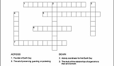 Earth Day Wordsearch, Crossword Puzzle, and More