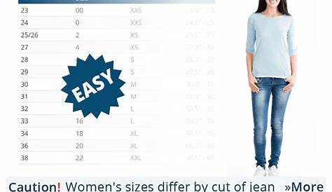 women's bke jeans size chart