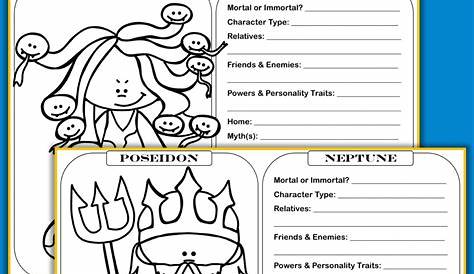 greek mythology worksheet 4th grade