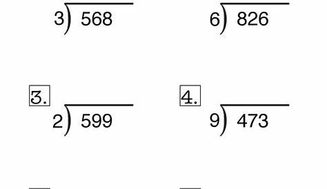 math long division worksheet