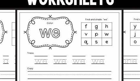 sight word worksheet kindergarten to