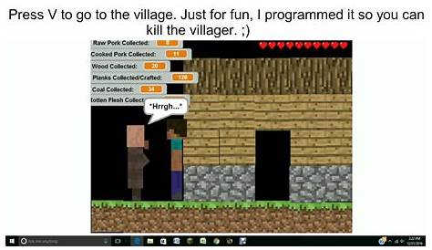 how to make minecraft in scratch 2d