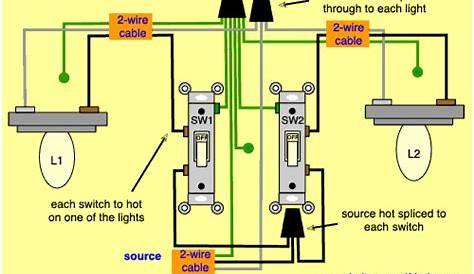 2 switches 1 light circuit diagram