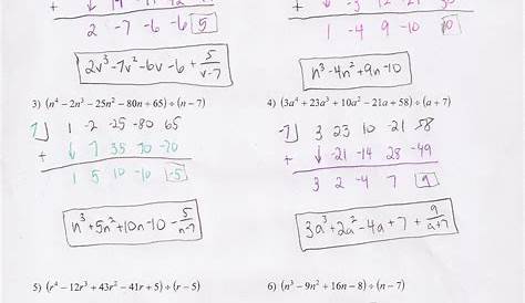50 Division Of Polynomials Worksheet