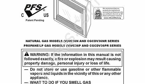 fmi c36 fireplace owner's manual