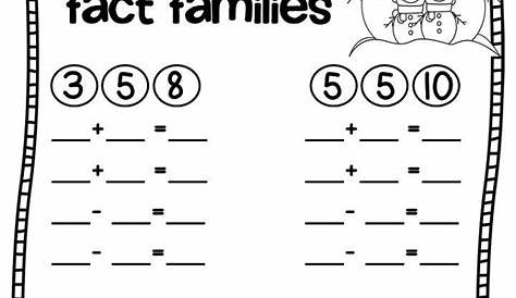 Fact Family Worksheets Printable | Activity Shelter