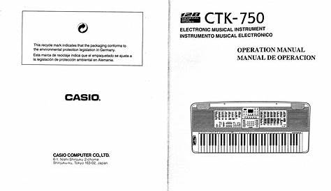 Casio CTK-750 User Manual
