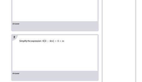 simplify each expression worksheets