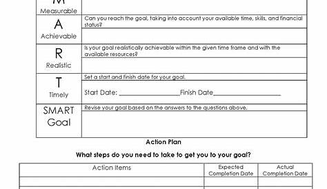 FREE Printable SMART Goals Template PDF or Word