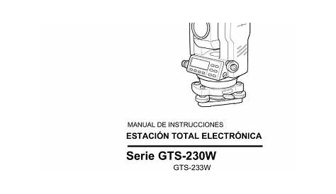 Topcon GTS-236W Manual de usuario | Manualzz