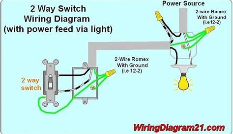 two way switch wiring diagram one light