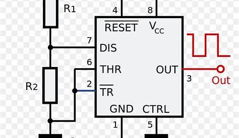 555 Timer IC Electronic Circuit Astable Multivibrator Integrated