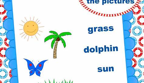 matching words to pictures worksheet