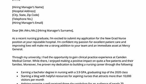 Cover Letter Examples For Grad School | Sample Letter