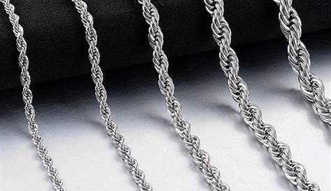 Rope Chain Size Chart - How Are Rope Chains Measured? - A Fashion Blog