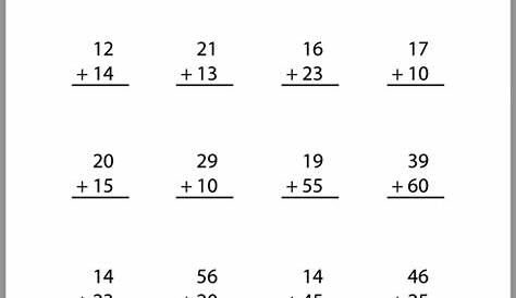 math worksheet for second grade