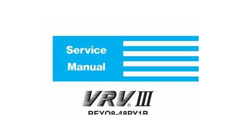 Daikin Air Conditioner Service Manuals