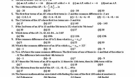 Arithmetic Sequence Worksheet Answers | Worksheet for Education