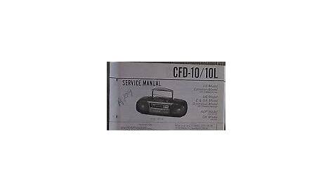 Sony cfd-10 L service manual original repair book stereo cd tape boombox player | eBay