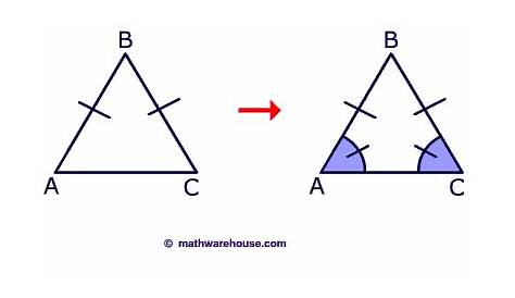 isosceles triangle base angle theorem worksheets