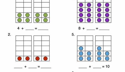 Worksheet | Doubles on Tens Frames | Practice addition doubles facts on
