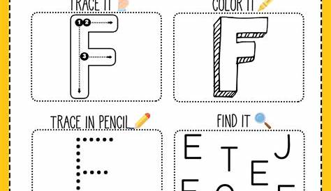 learning the letter f worksheets