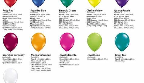 helium bottle size chart
