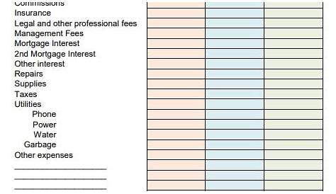 rental income expense worksheet