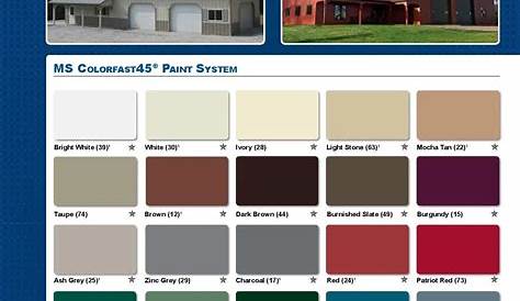 abc metal roofing color chart