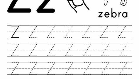 letter z tracing worksheets