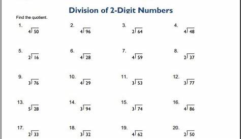 How to divide double digits 4th grade math