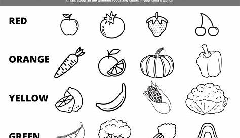 healthy foods worksheet for kindergarten