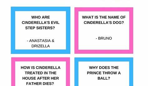 Cinderella Trivia Quiz - FREE PRINTABLE - The Life Of Spicers