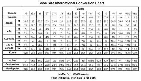 evo ski boot size chart