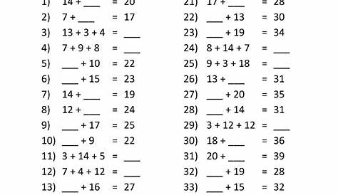 math-addition-worksheet