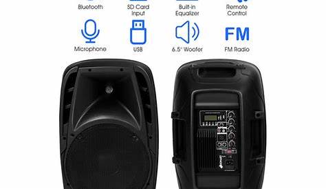 Sonart Dual 10'' Protable 1600W Powered Speakers w/ Mic Speaker Stands