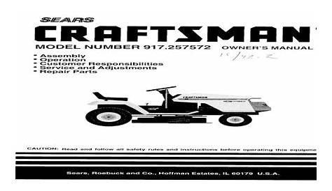 Craftsman Lawn Tractor Manual - [PDF Document]