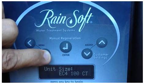 rainsoft ec4 series owner's manual