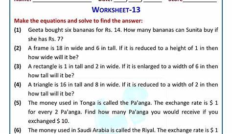 write equations from word problems worksheet