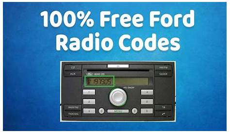 get code for ford radio