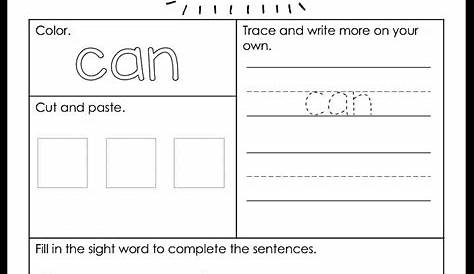 Dolch Sight Words Activities Pre-Primer / Pre-K Level | Kindergarten