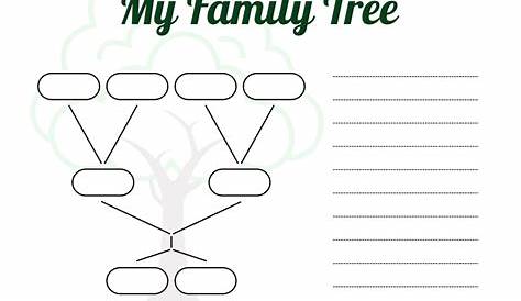 Family Tree Worksheet – Free Family Tree Templates