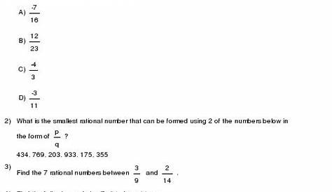 rational numbers worksheets for grade 7 numbersworksheetcom - rational