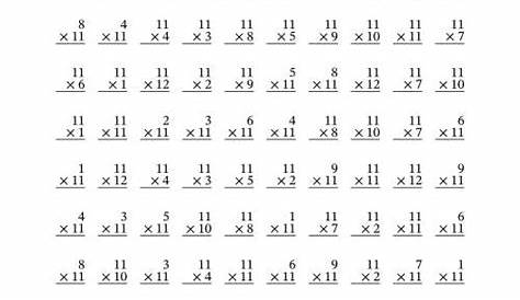 Multiplying 1 to 12 by 11 (A)