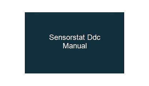[Online-P.D.F] Sensorstat Ddc Manual – Telegraph