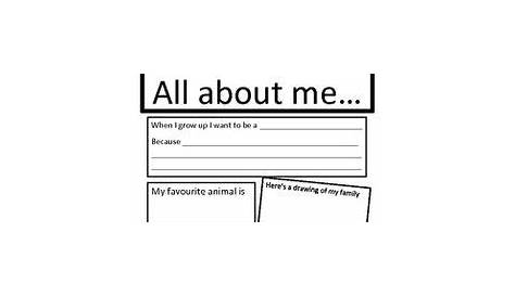 7 Best Images of About.me Worksheet Middle School - All About Me