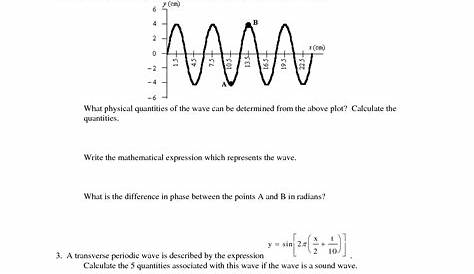 waves worksheet with answers