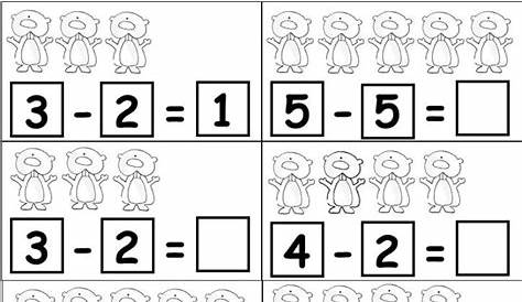 kindergarten math worksheets subtraction