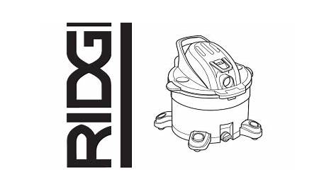 RIDGID 12 Gallon Wet/Dry Vac Operator's Manual | Manualzz